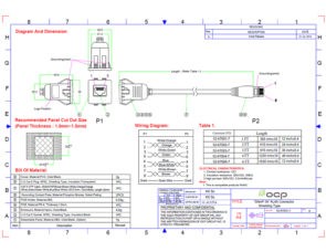 CAT5e, Panel Mount Snap In Cable