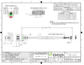 Dual USB A Female Panel Mnt to 10 Pos 100" Socket