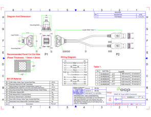 Dual USB A Female to A Male Panel Mount Cable