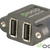 62-00186 - Dual USB A Female Panel Mnt to 10 Pos 100" Socket