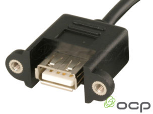 62-00189 - Panel Mount USB Female Ext to 5 position C-Grid