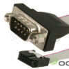 55-50433 - Panel Mount DB9 Male Serial Port with Bracket