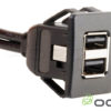 62-00202 - Dual USB A Female to A Male Panel Mount Cable
