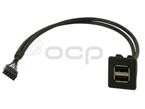 62-00201 - Dual USB A Panel Snap Cable  -10 Pos. 2.54M