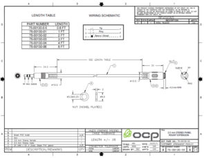 3.5 mm Stereo Panel Mount Cable