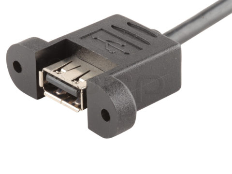 Panel Mount USB A Ext. Cable Female to 4 Pos. C-Grid