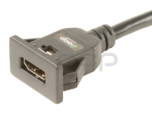 HDMI 2.0 Panel Mount Extension Female to Male Cable with Ethernet, Snap-In Style