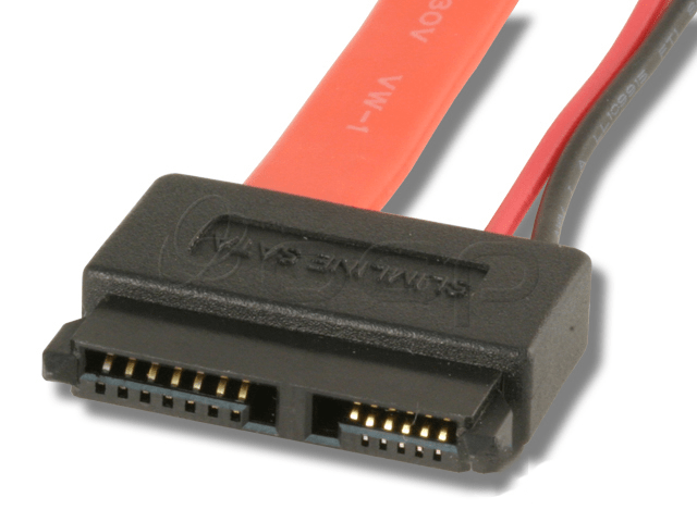 14-10300-001 - SATA Slimline Cable, Straight -R. Angle 4 Pin